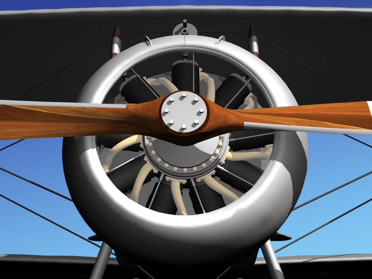 Nieuport 17 Fighter V09 RAF 3D model_4
