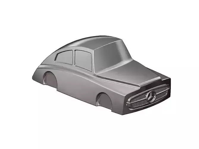 Ribbed Mercedes 300SL gullwing grille wide body car sculpture