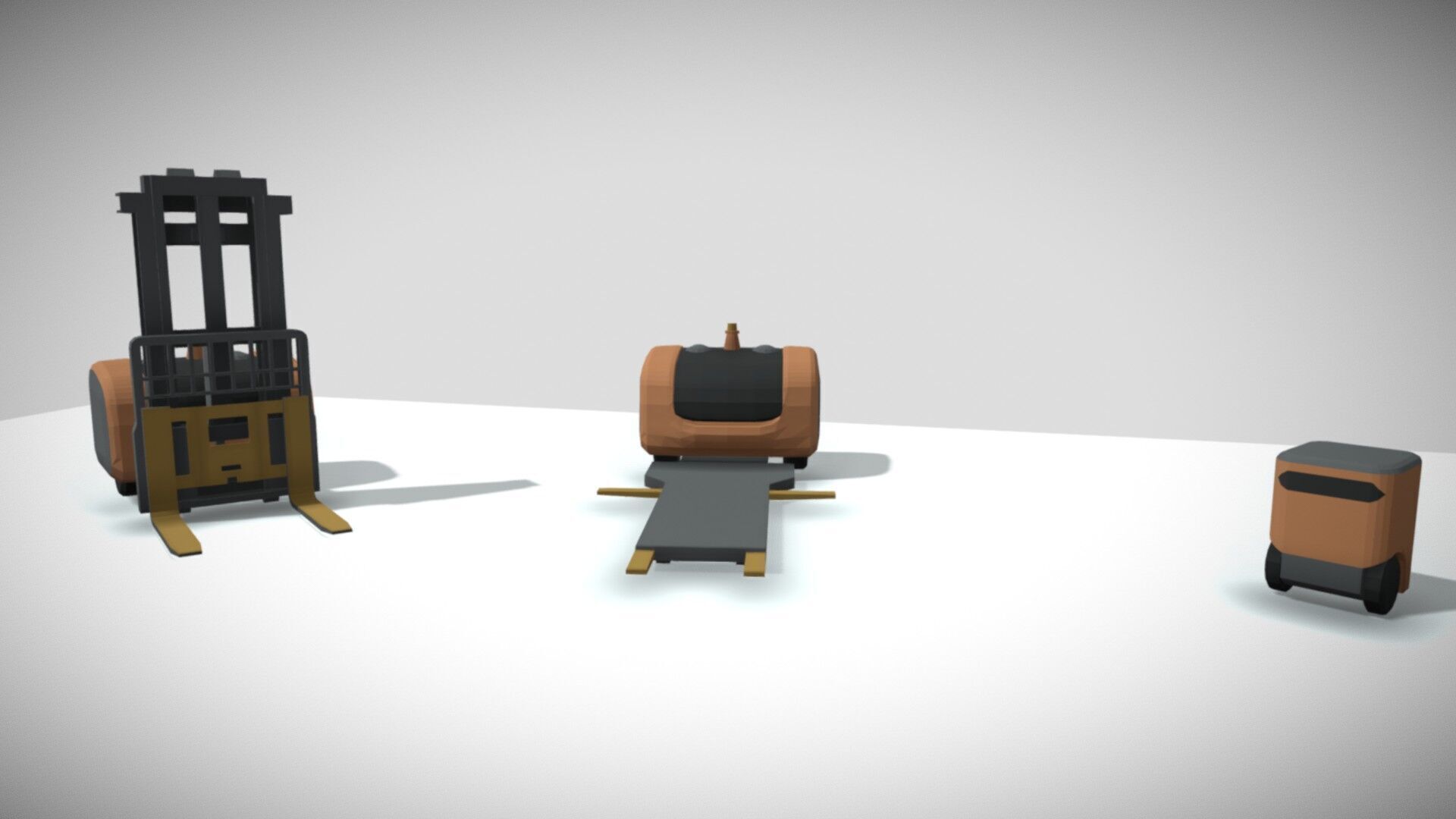 Low Robo Platform Pack Low-poly 3D model_3