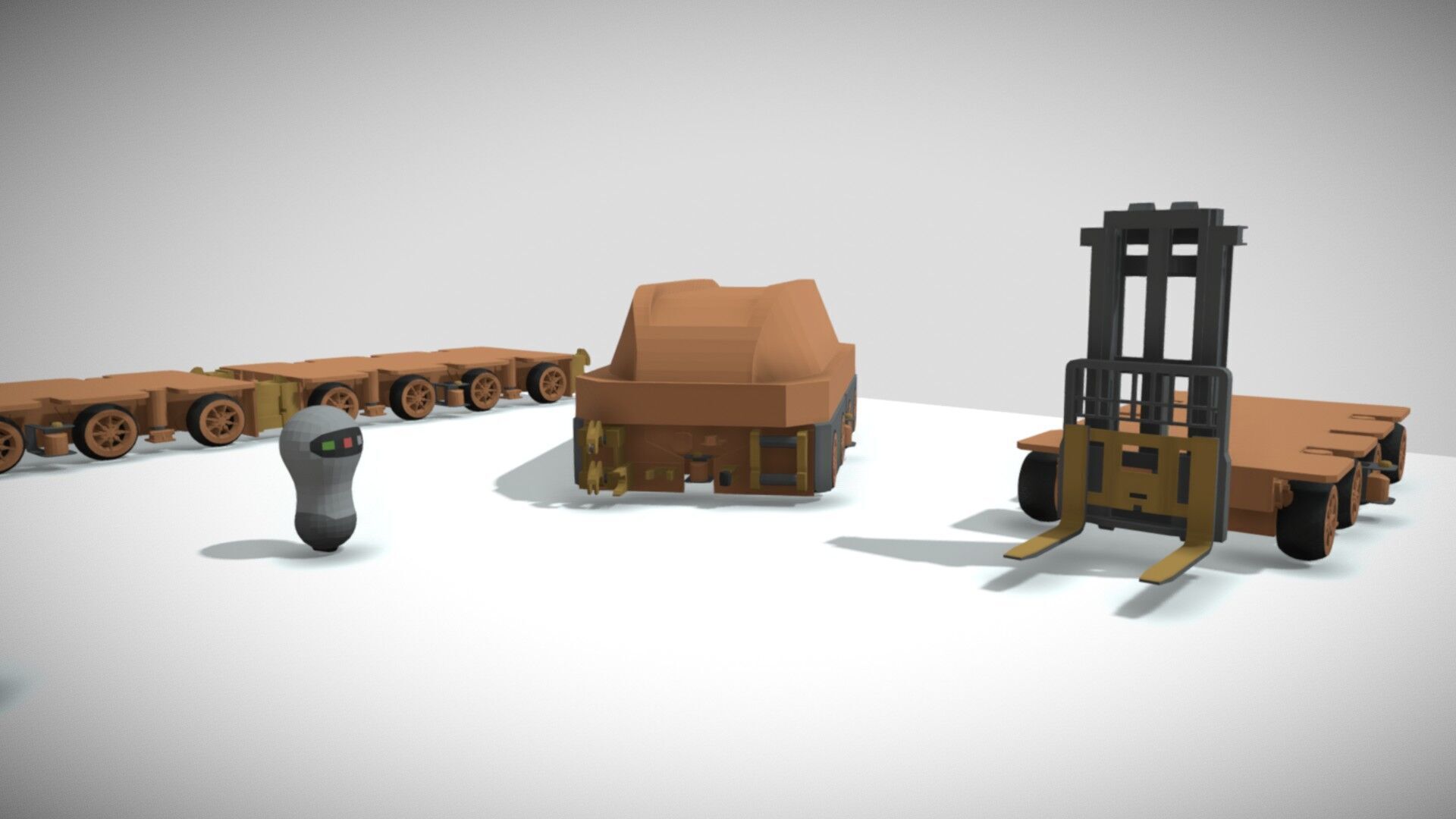Low Robo Platform Pack Low-poly 3D model_1
