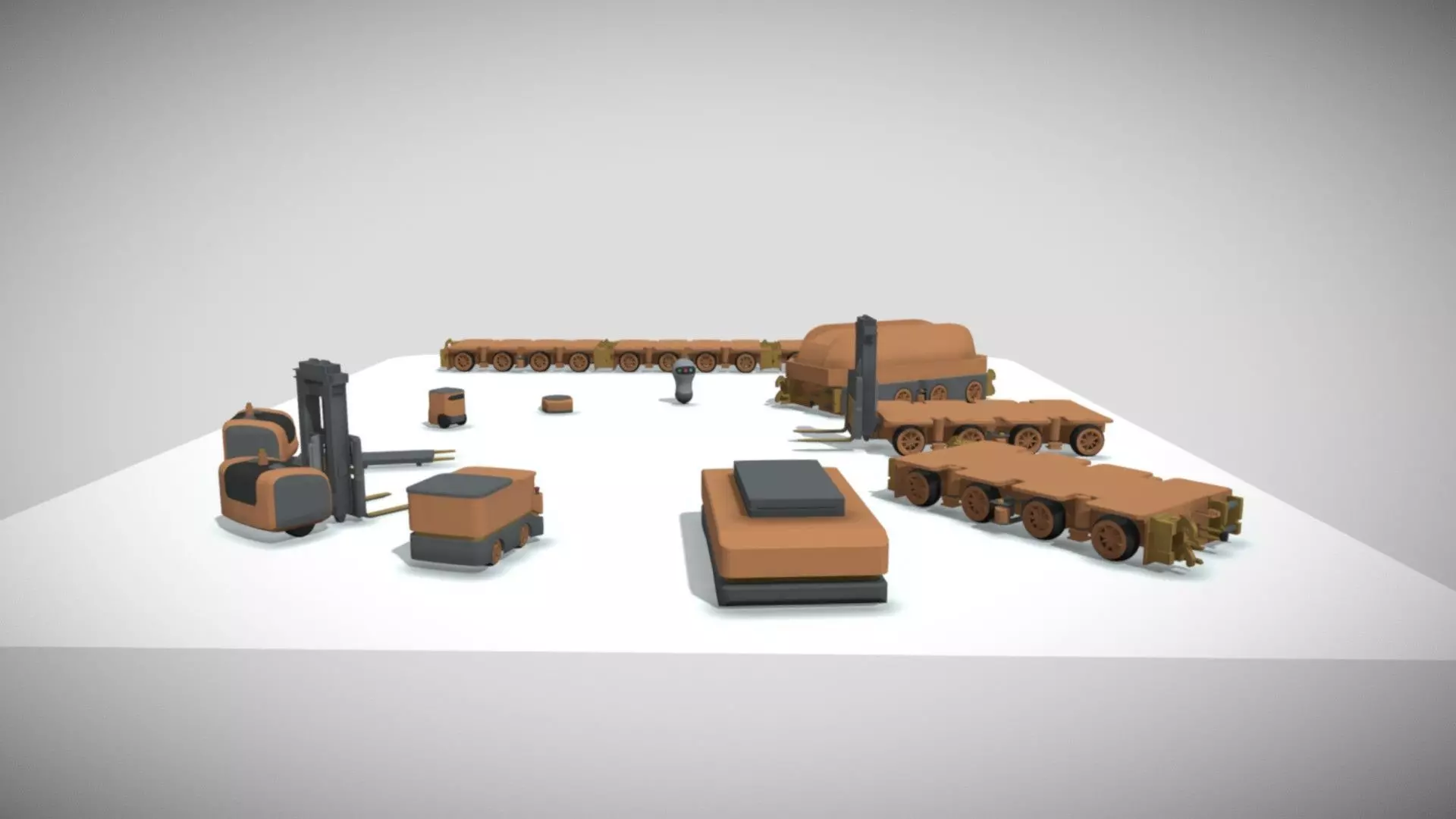 Low Robo Platform Pack Low-poly 3D model_0