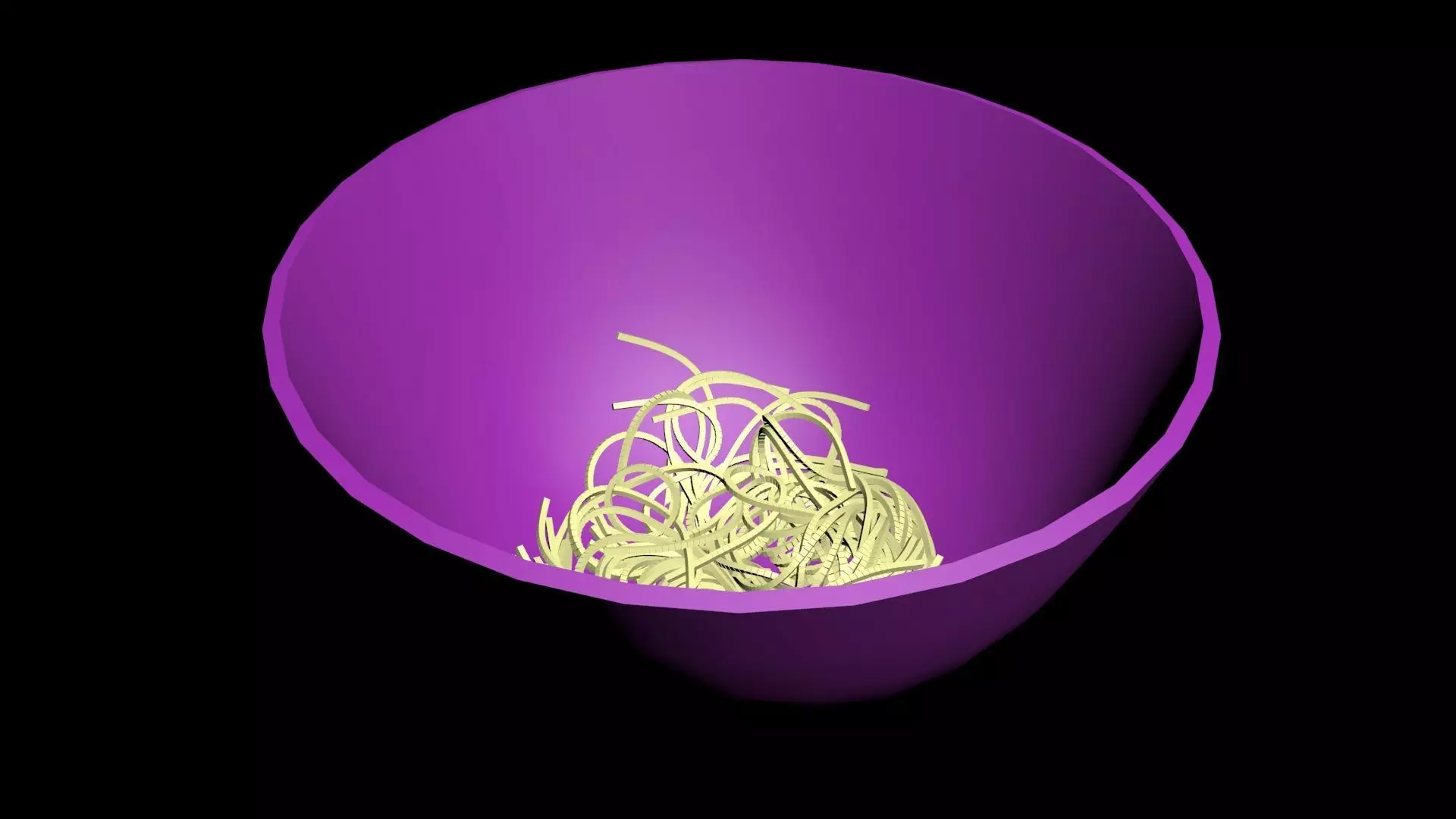 Spaghetti Is Filling In The Bowl 3D model