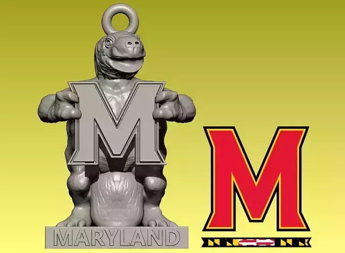 NCAA- Mascot Hanging Figurine UNIVERSITY OF MARYLAND - 3D print