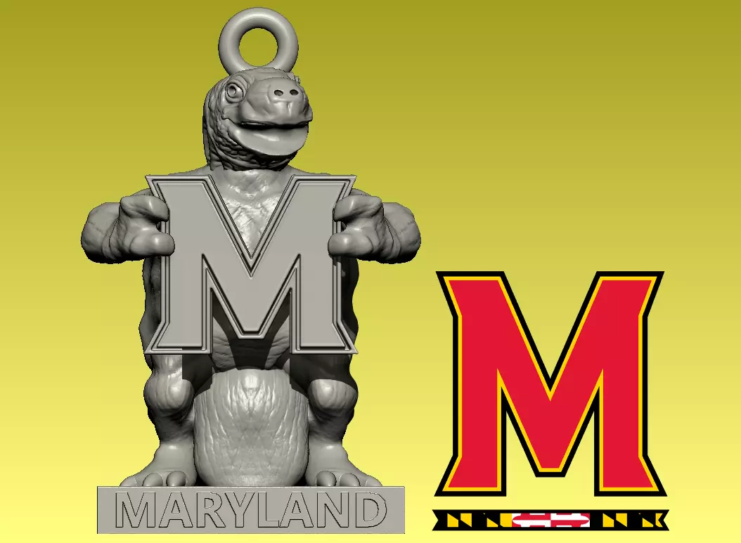 NCAA- Mascot Hanging Figurine UNIVERSITY OF MARYLAND - 3D print 3D print model