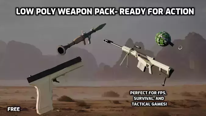 Low-Poly Weapon Pack - Ready for Action