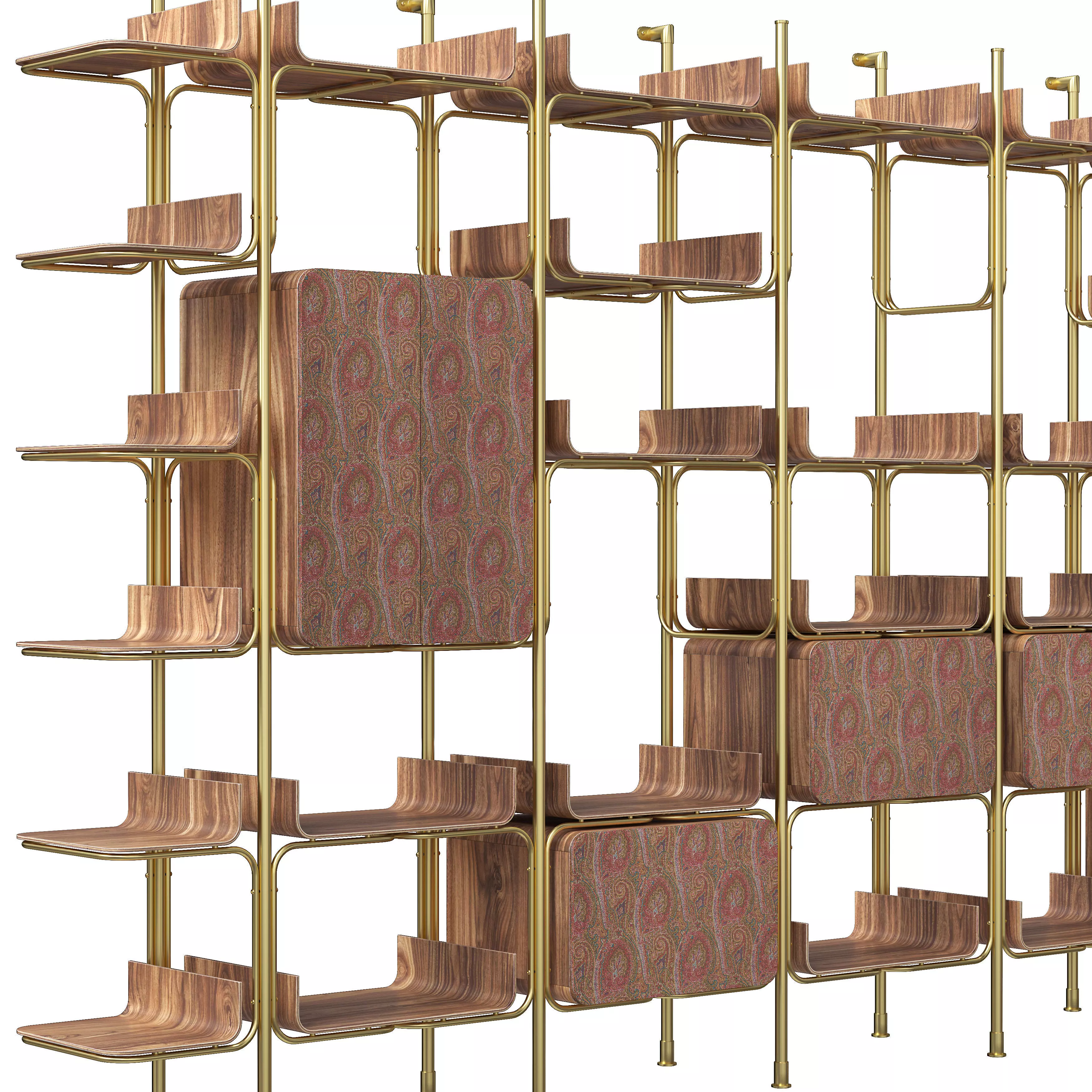 ETRO BENT modular bookcase 3D model