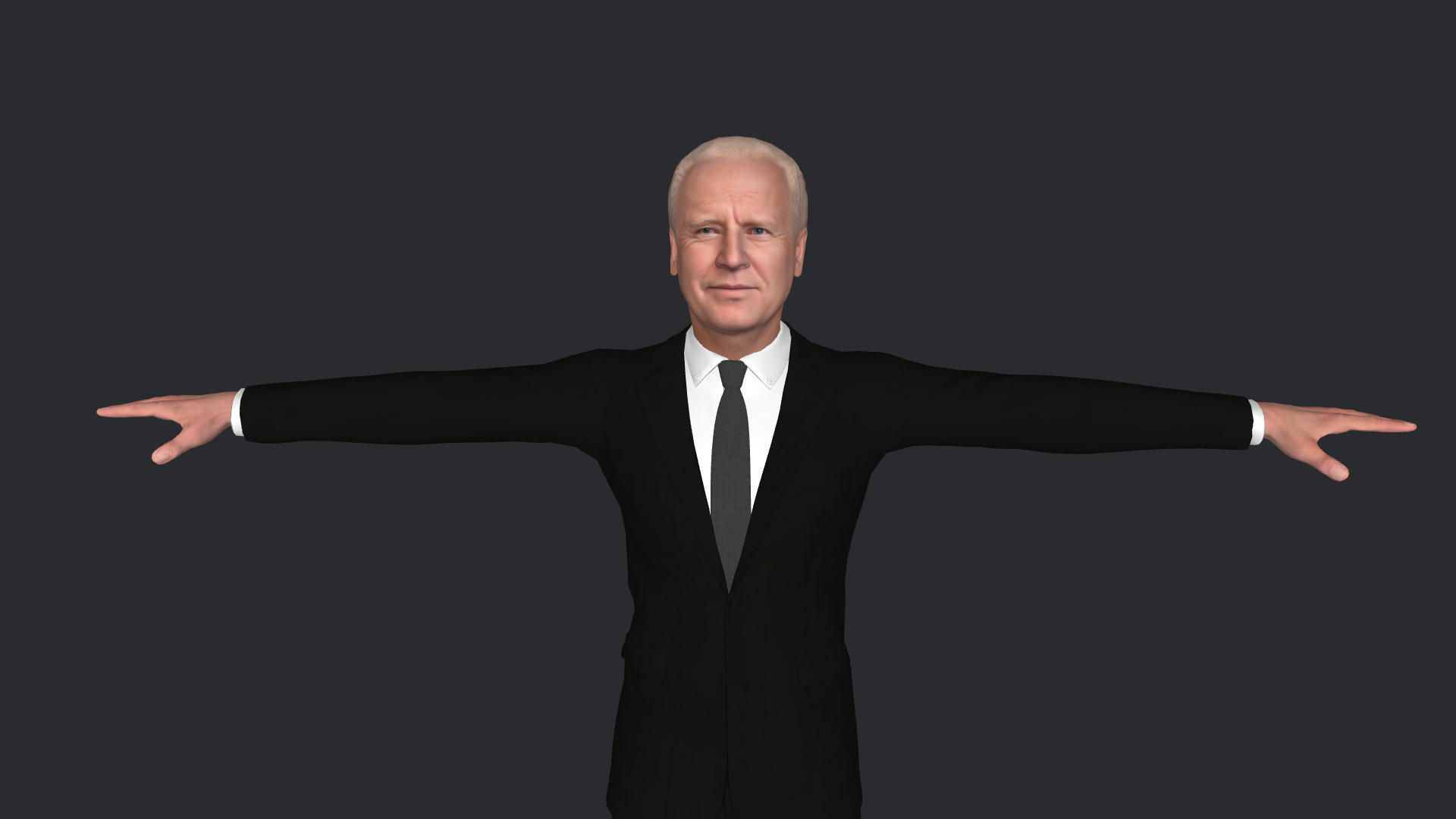 Joe Biden Hyper Realistic Full Body  Rigged 3D Character 3D model_1