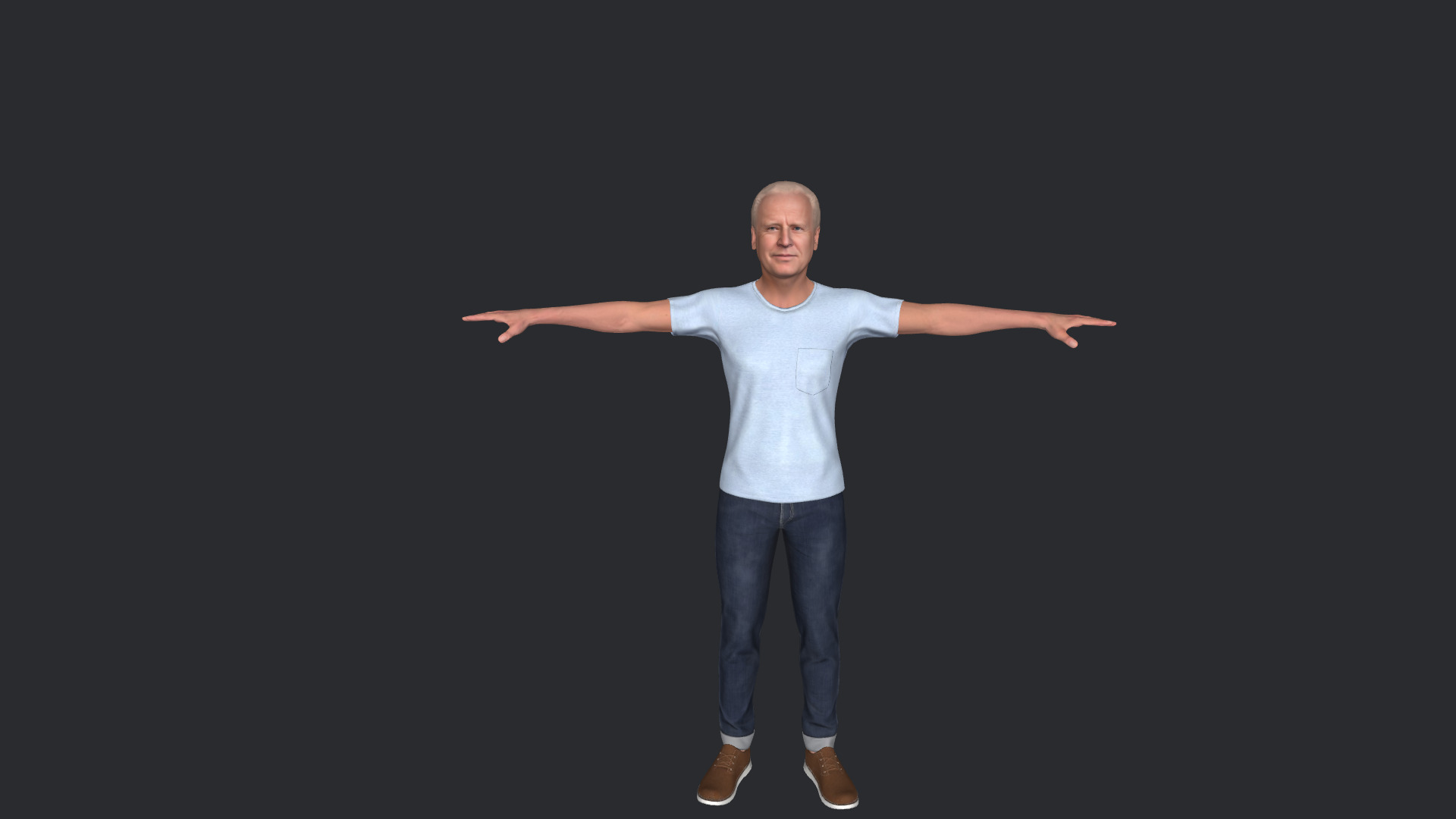 Joe Biden Hyper Realistic Full Body  Rigged 3D Character 3D model_8