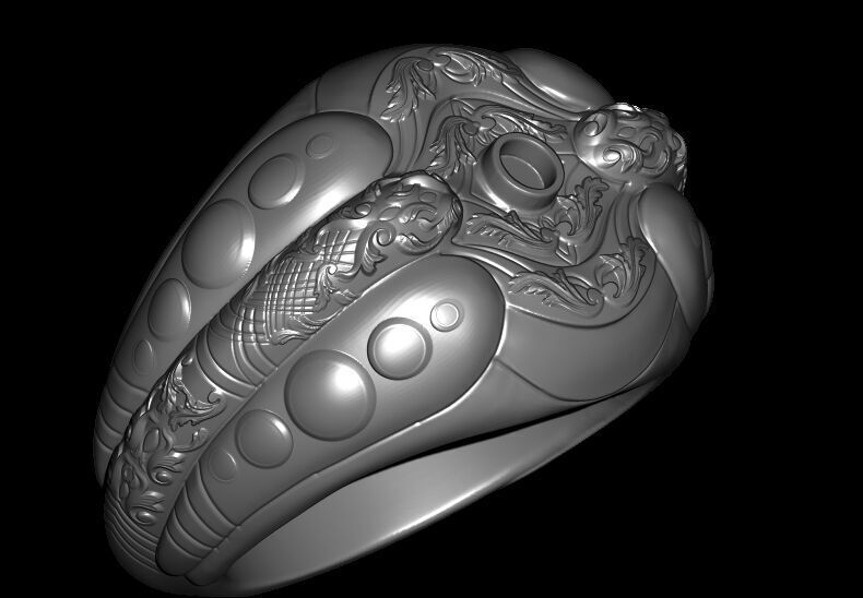 Ornament ring 4 3D print model_10