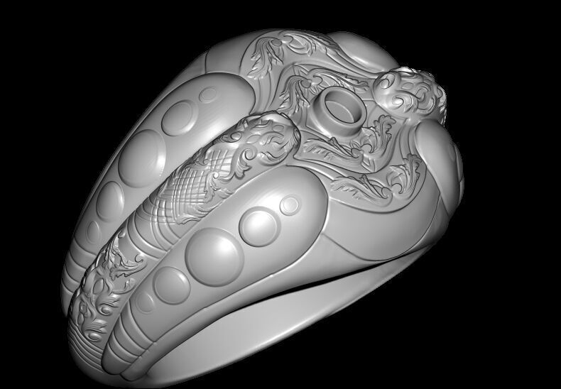 Ornament ring 4 3D print model_9