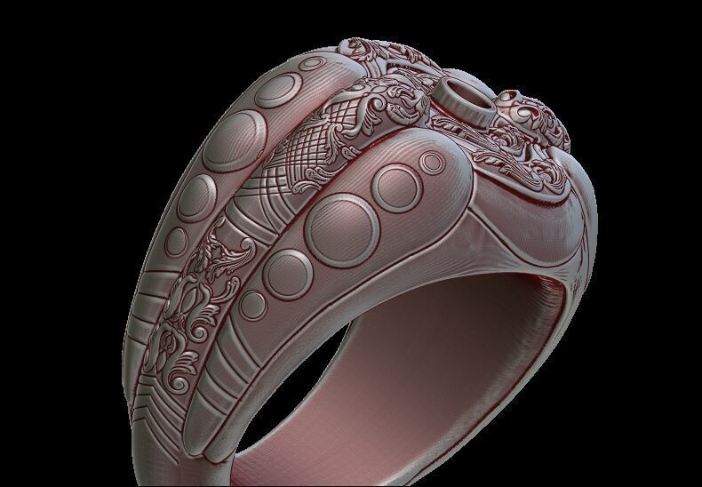 Ornament ring 4 3D print model_13