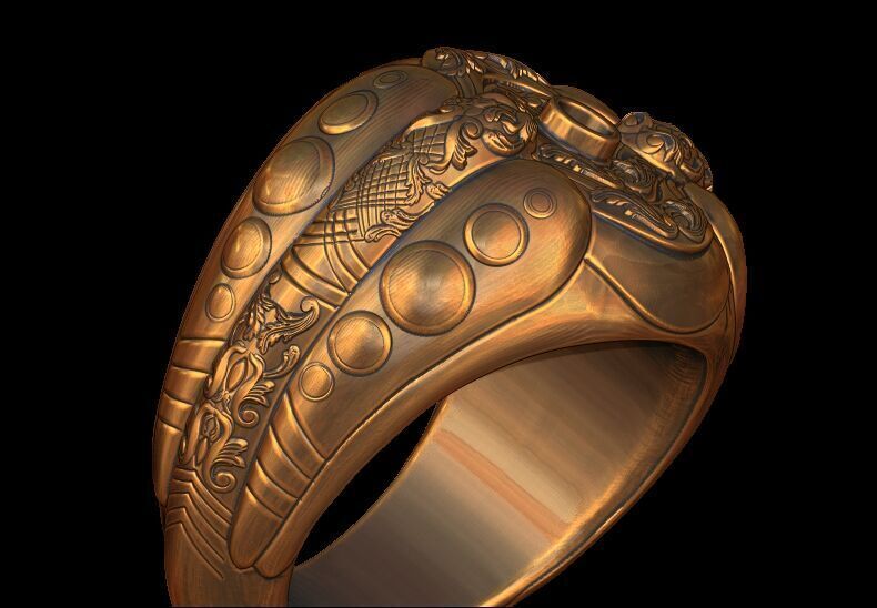 Ornament ring 4 3D print model_12
