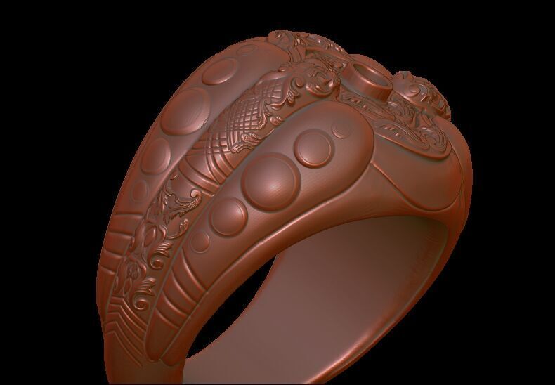 Ornament ring 4 3D print model_4