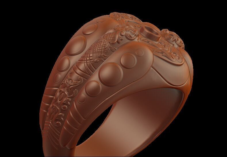 Ornament ring 4 3D print model_3