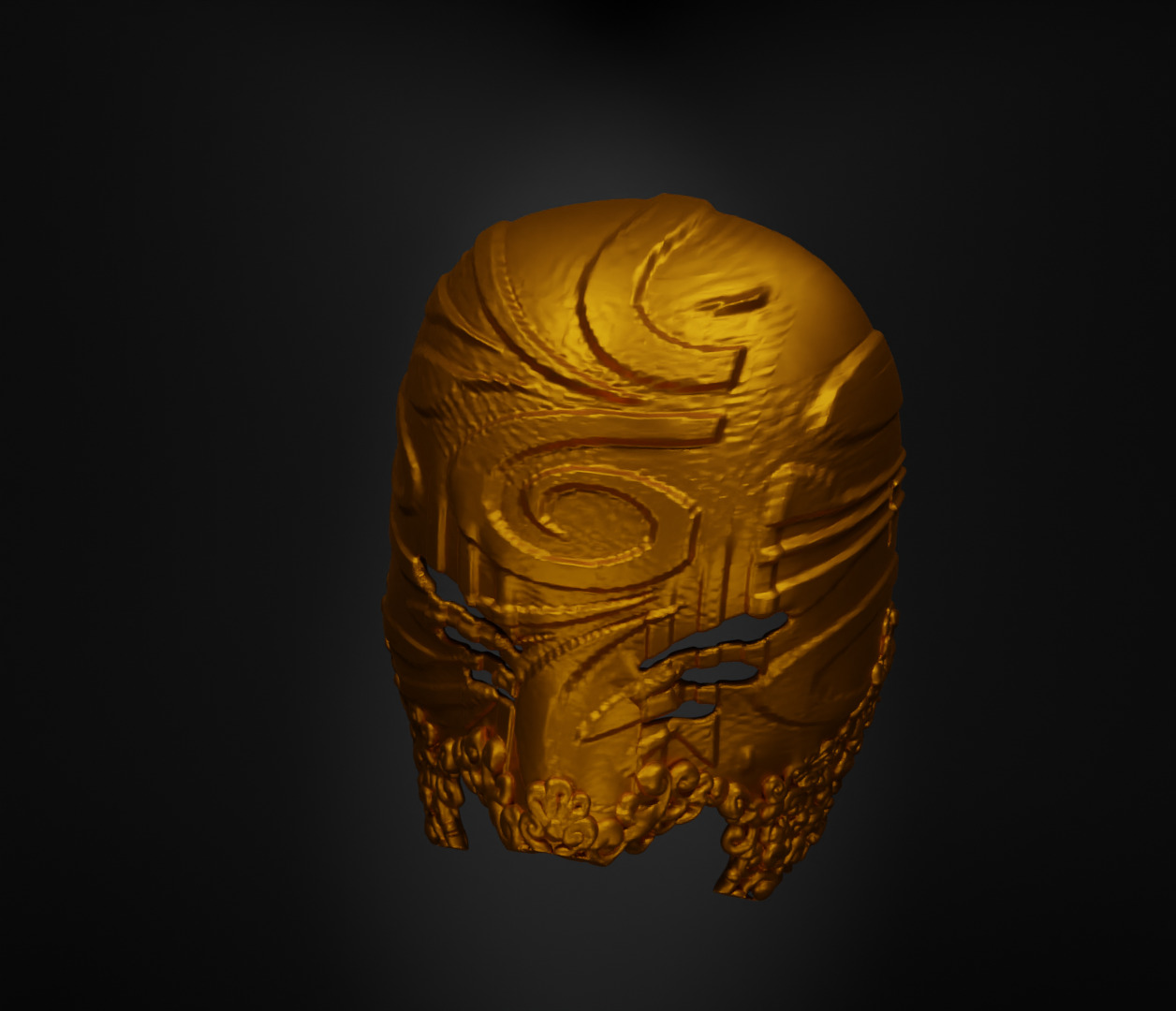 Masquerade Full Face Mask - Prom Pattern Mask 3D print model_34