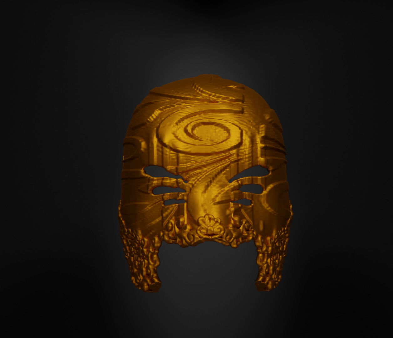 Masquerade Full Face Mask - Prom Pattern Mask 3D print model_25