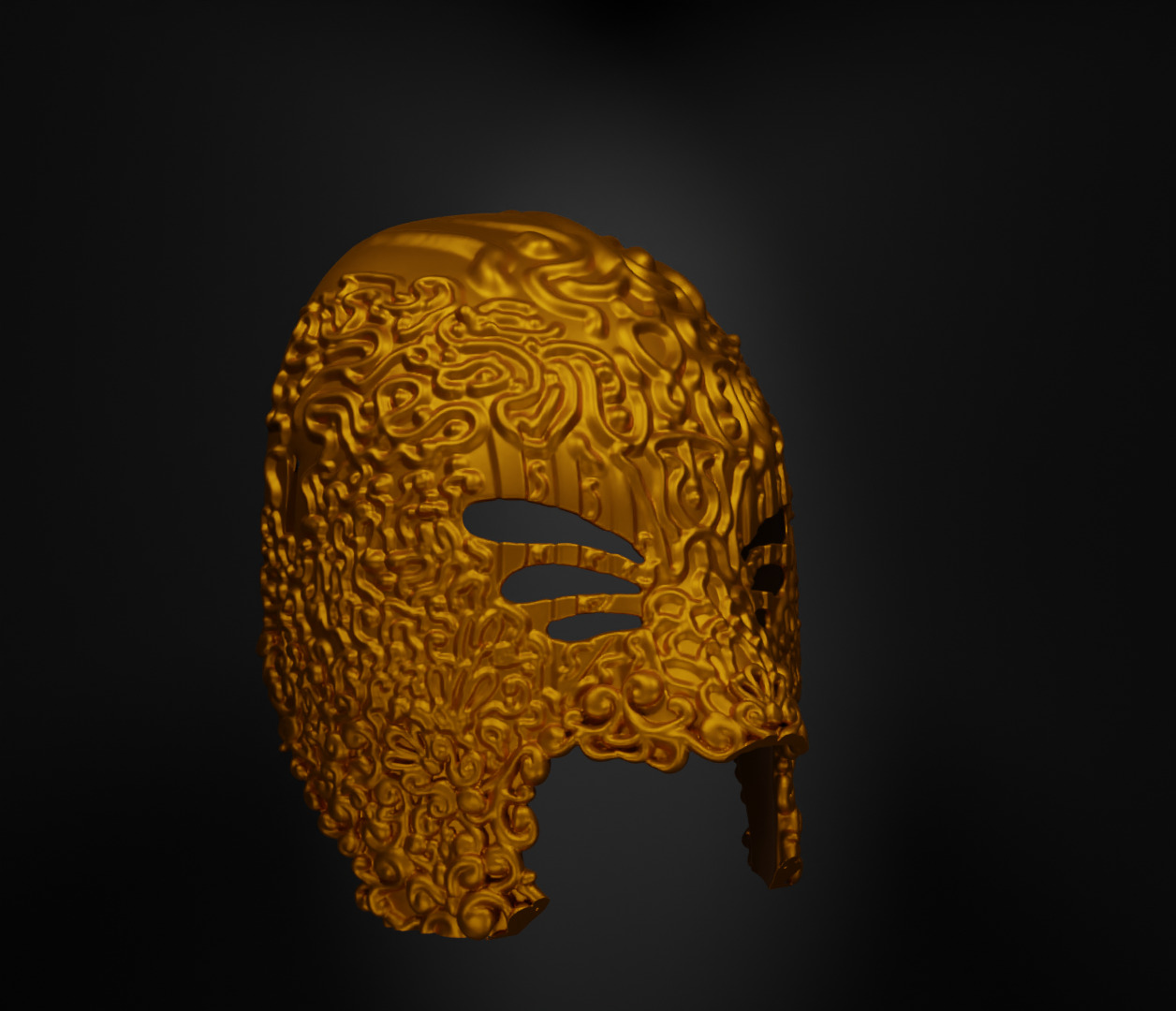 Masquerade Prom Face Mask - Prom Patter Mask  3D print model_13