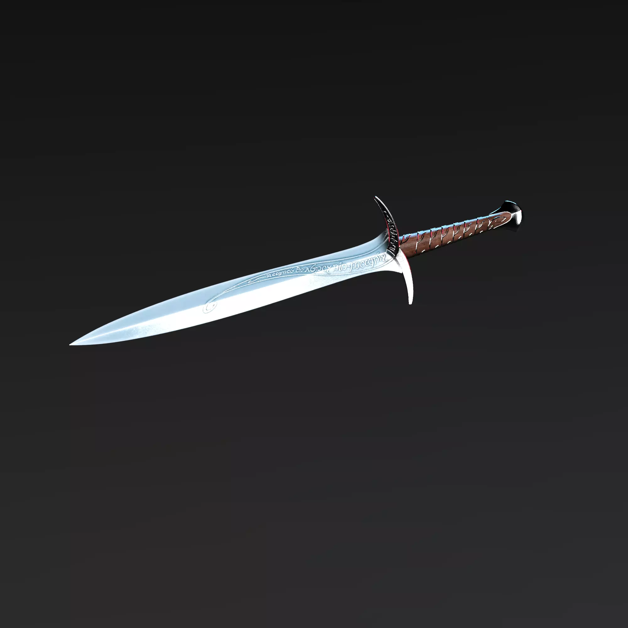 Sword Of Power Low-poly 3D model_0