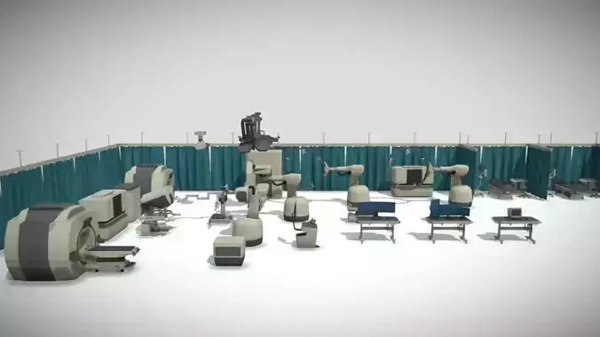 Low Medical Equipments Low-poly 3D model