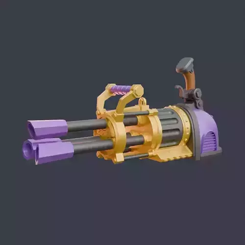 Jinx Machine Gun Gatling Gun - Pow Pow Arcane Fan Art 3D print model