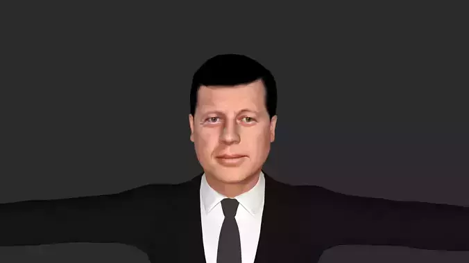 John F Kennedy Hyper Realistic Full Body  Rigged 3D Character