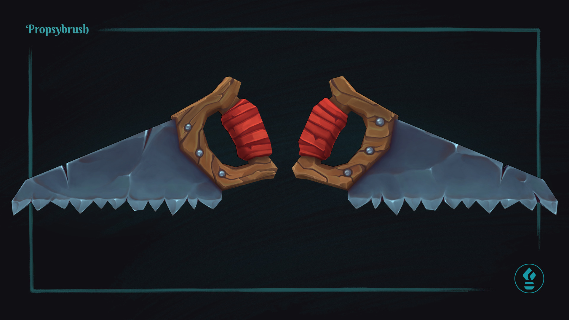 Stylized Hand Saw Prop - Game-Ready Hand-Painted Asset - Low-poly 3D model_3