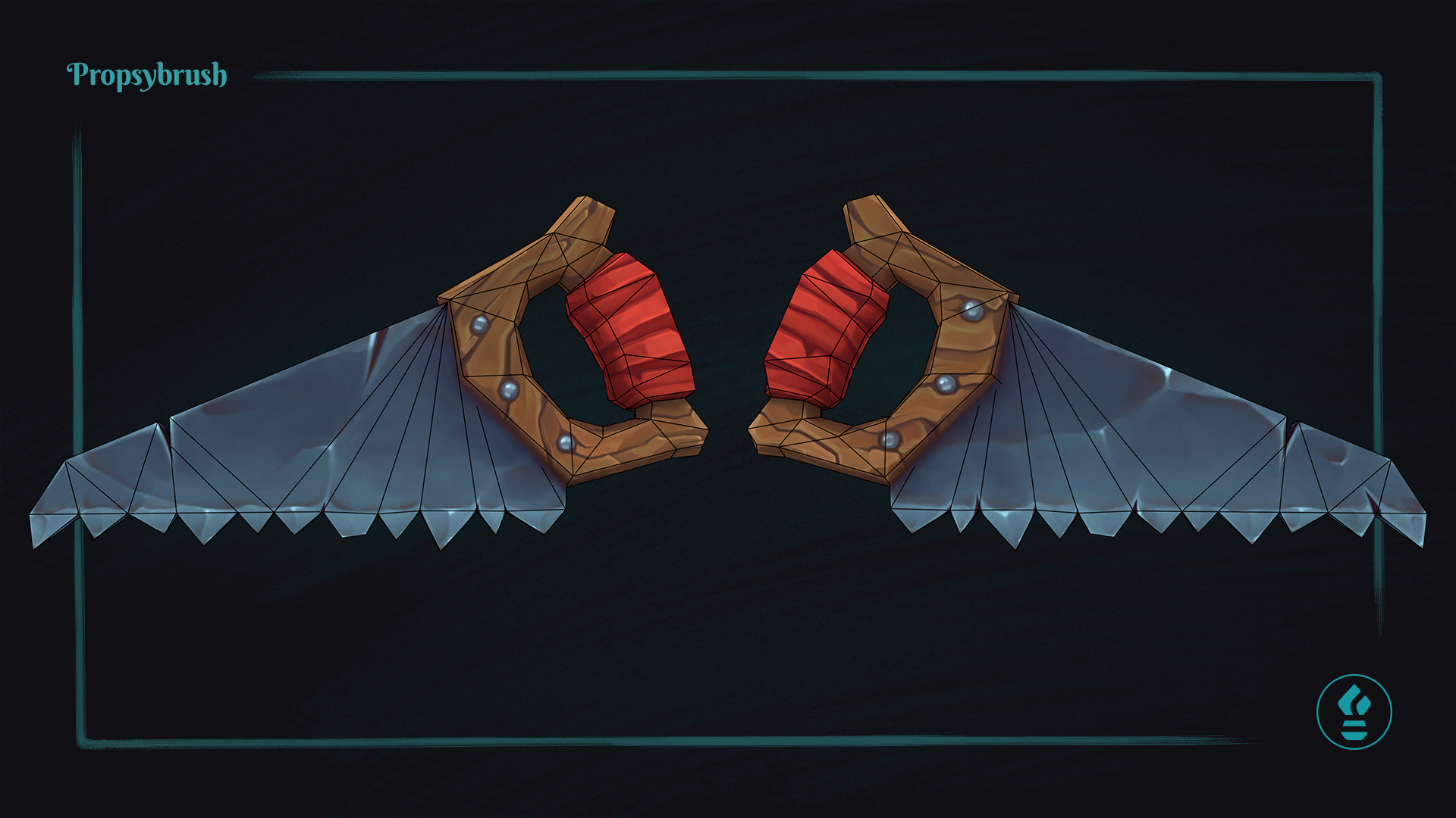 Stylized Hand Saw Prop - Game-Ready Hand-Painted Asset - Low-poly 3D model_4