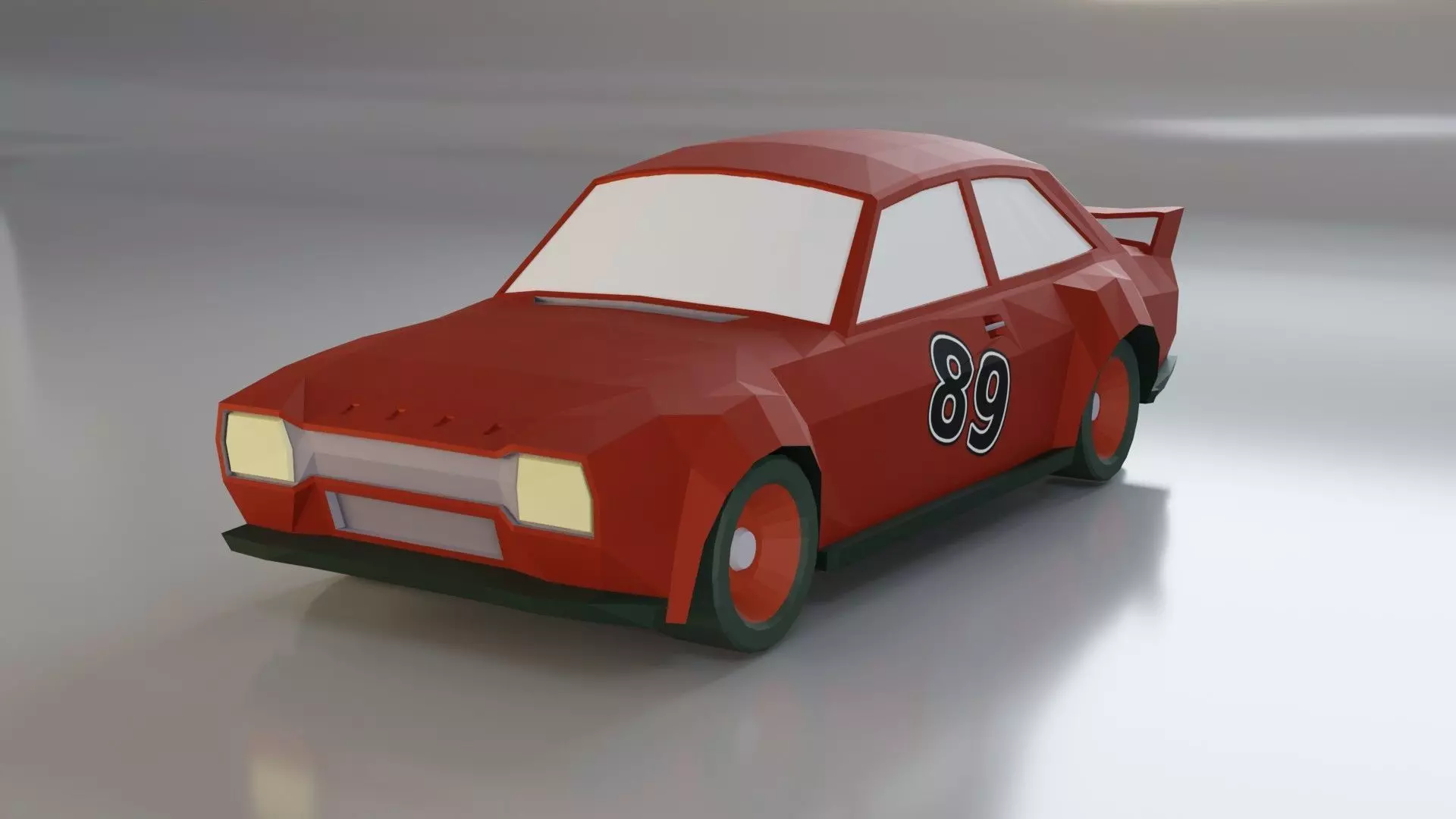 Low Poly Stylized Sports Car Low-poly 3D model_0