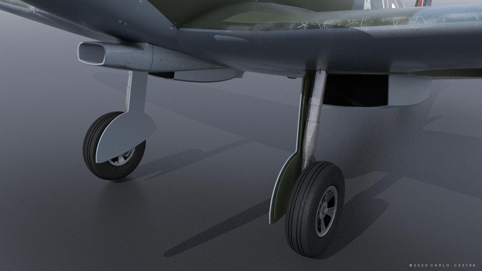 SPITFIRE TR MK9 - Not rigged Low-poly 3D model_8