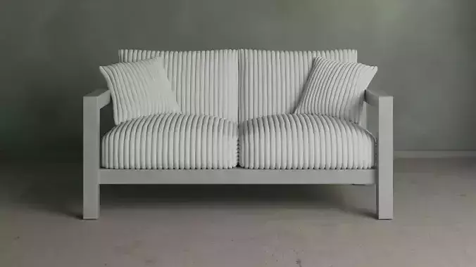 Moonlight Loveseat Sofa 3D model