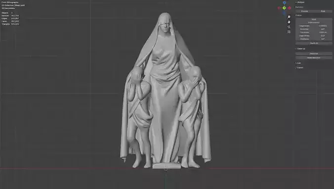 Mother Marble Statue - High Res 3D Print ready 3D print model