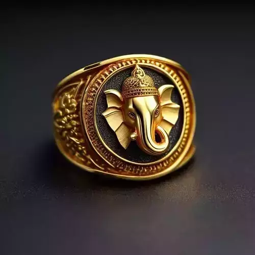 Lord Ganesha Ring  AI-Generated 3D Model
