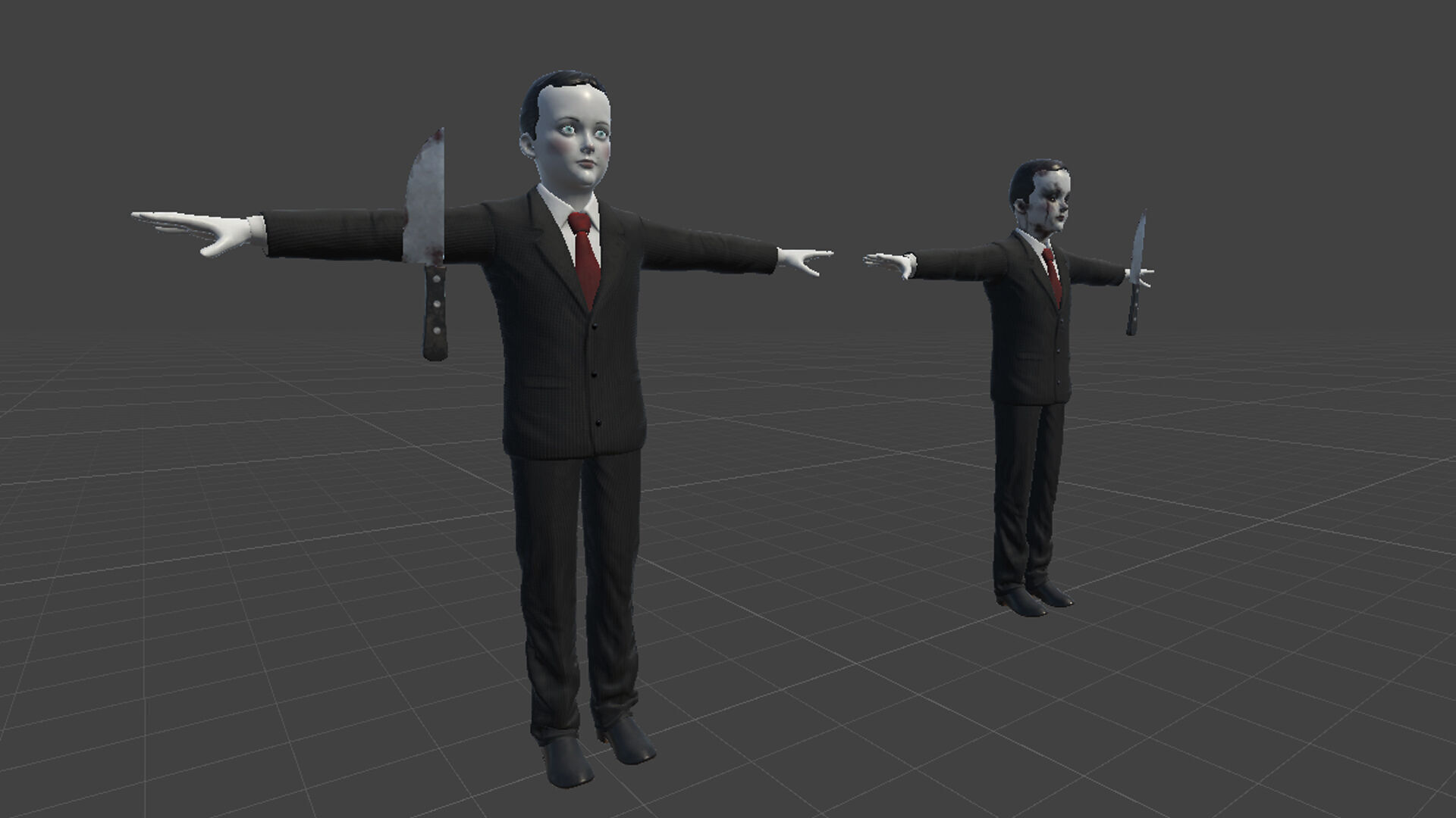 Evil Doll - Rigged and Animated Low-poly 3D model_16