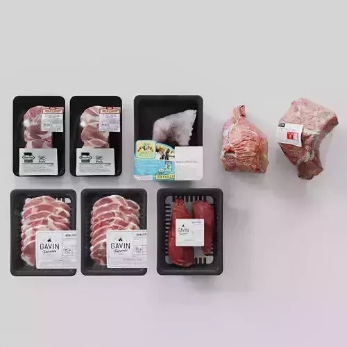 Photorealistic raw meat
