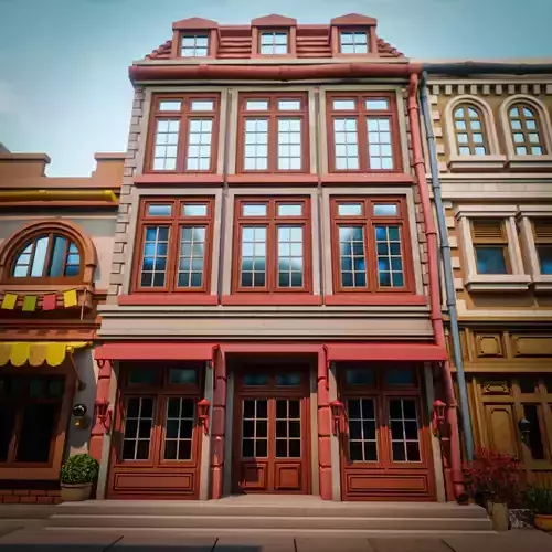 LOWPOLY CITY BUILDING STYLIZE 2