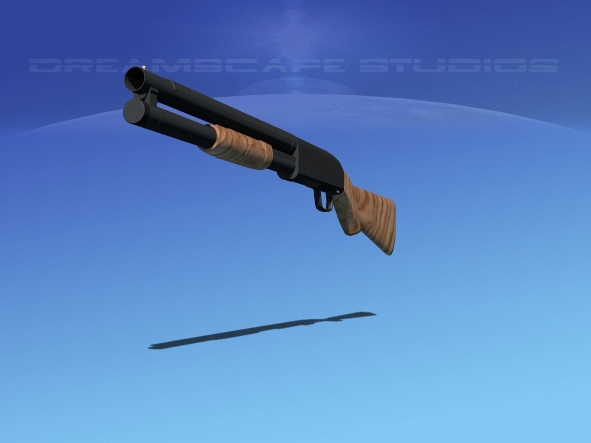 Tactical 12 Gauge Shotgun Woodstock 3D model_1
