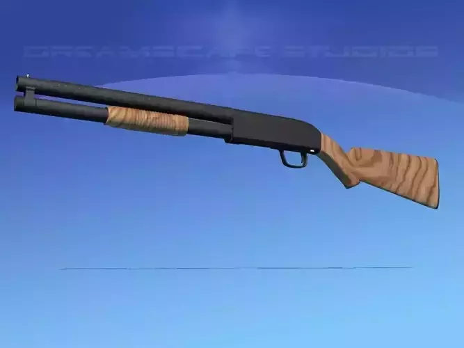 Tactical 12 Gauge Shotgun Woodstock 3D model