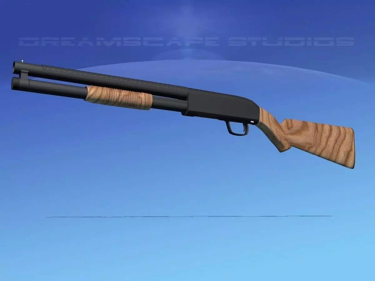 Tactical 12 Gauge Shotgun Woodstock 3D model_0
