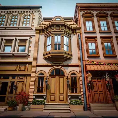 LOWPOLY CITY BUILDING STYLIZE 4