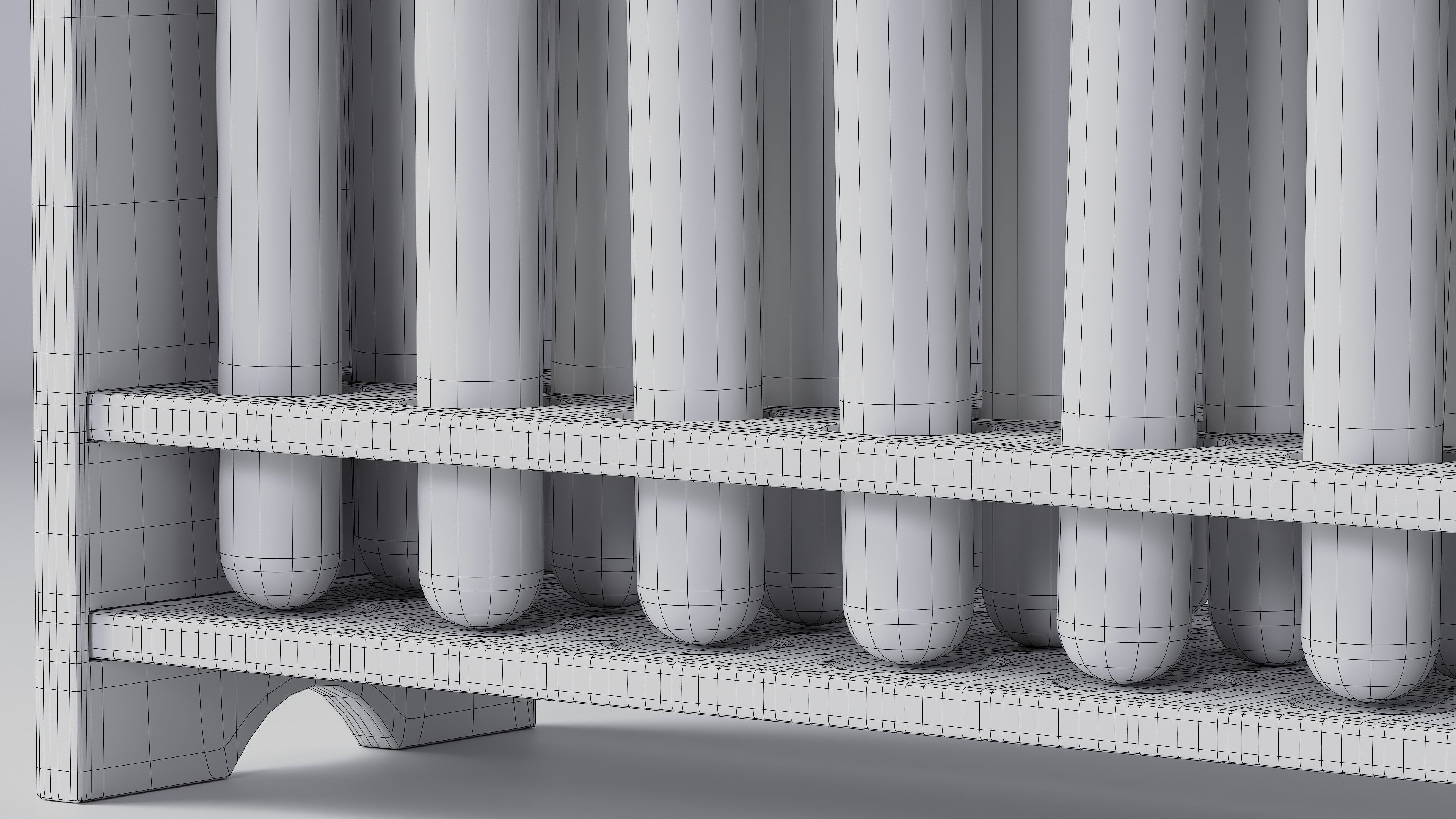 Wooden test tube rack 3D model_24