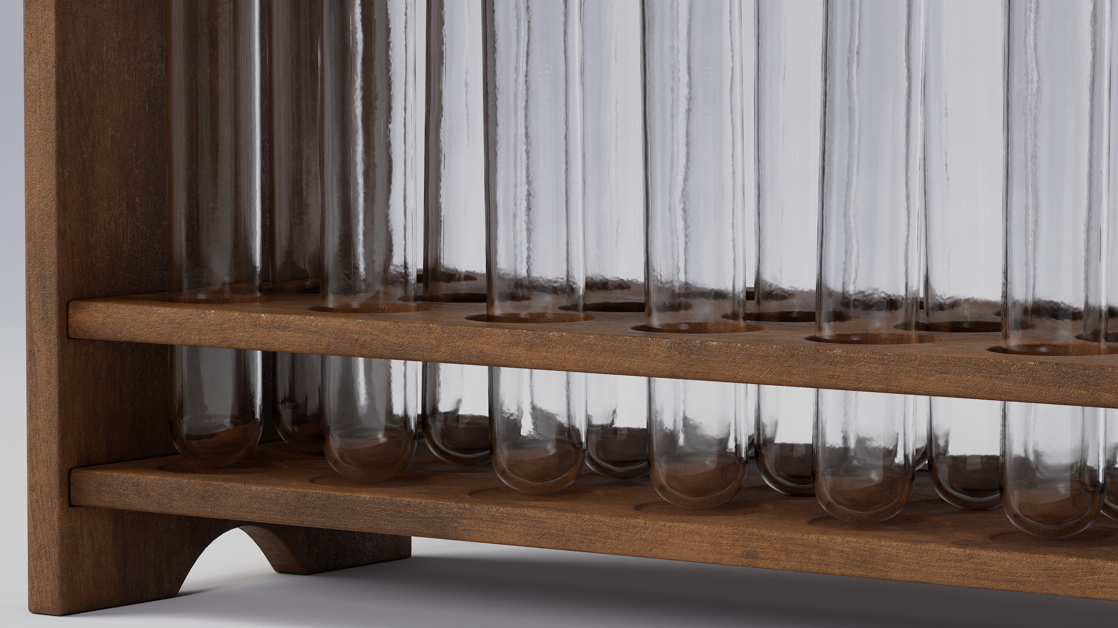 Wooden test tube rack 3D model_11