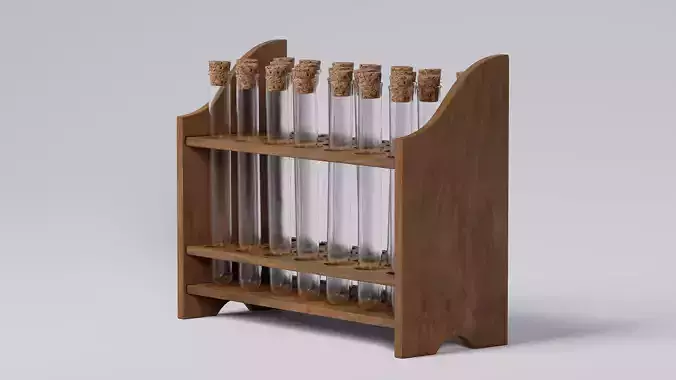 Wooden test tube rack