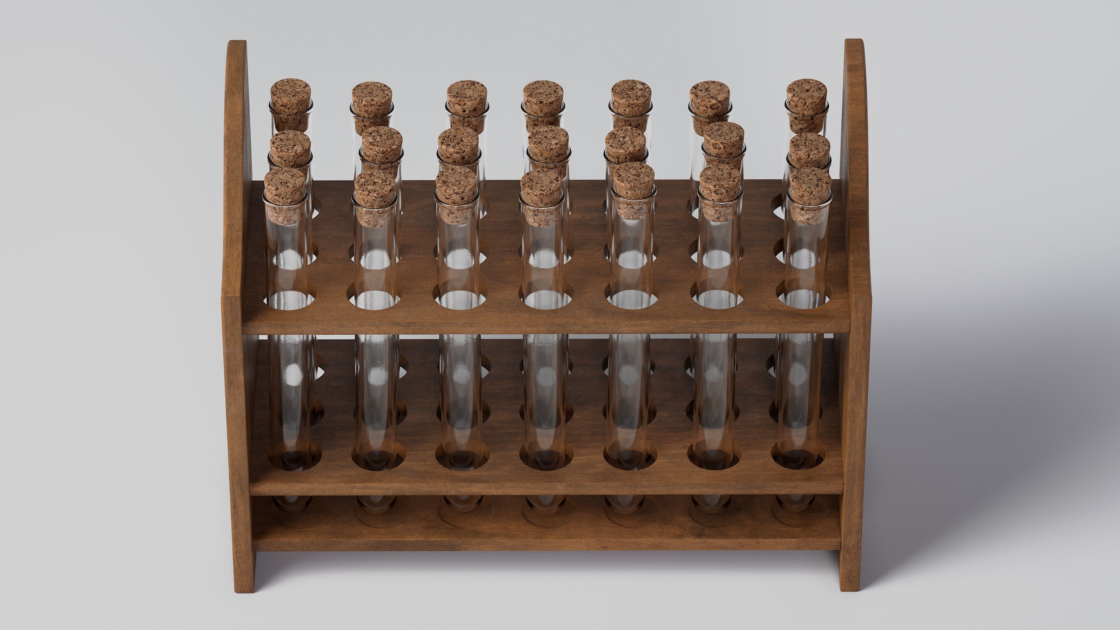 Wooden test tube rack 3D model_6