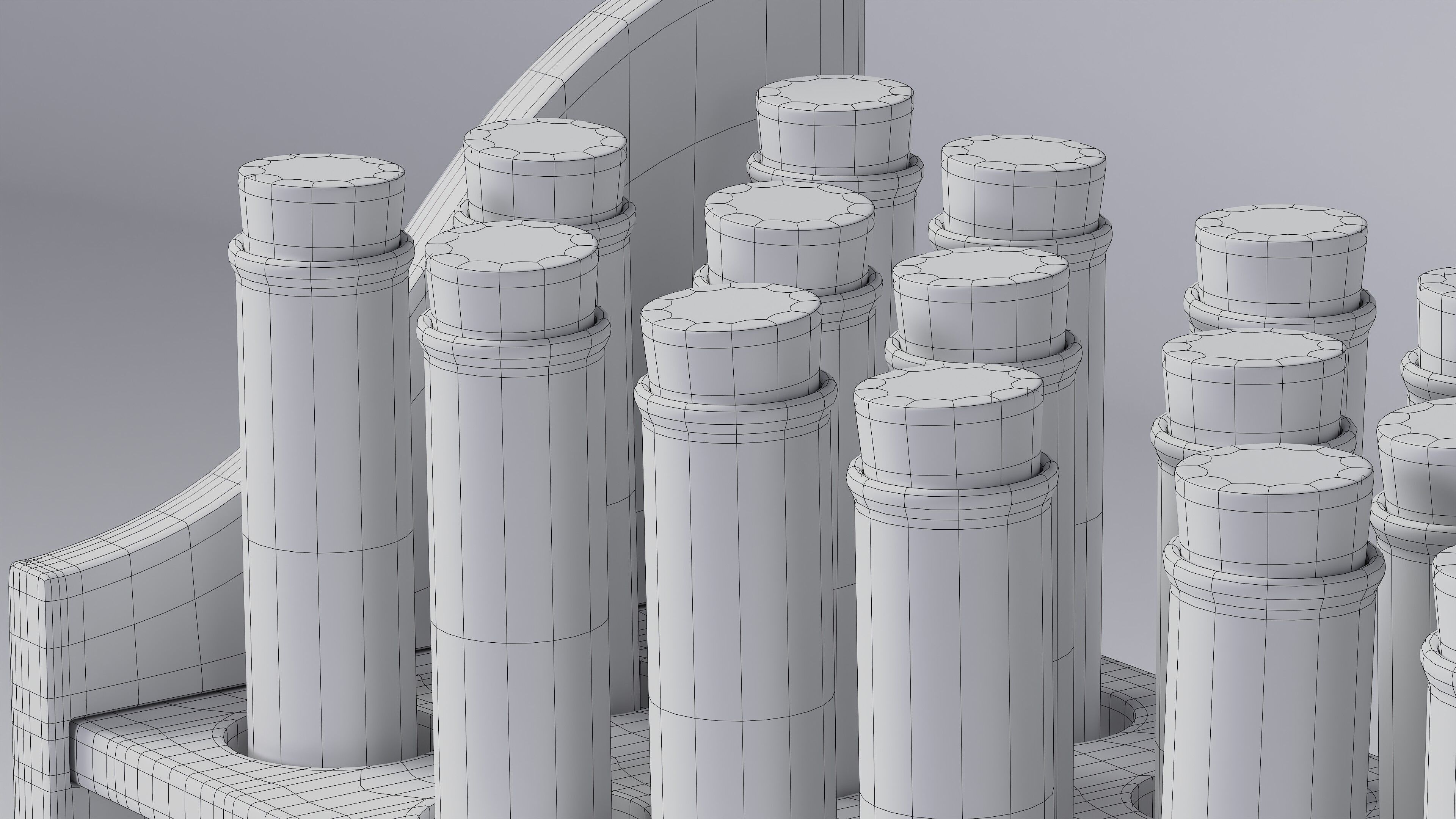 Wooden test tube rack 3D model_25