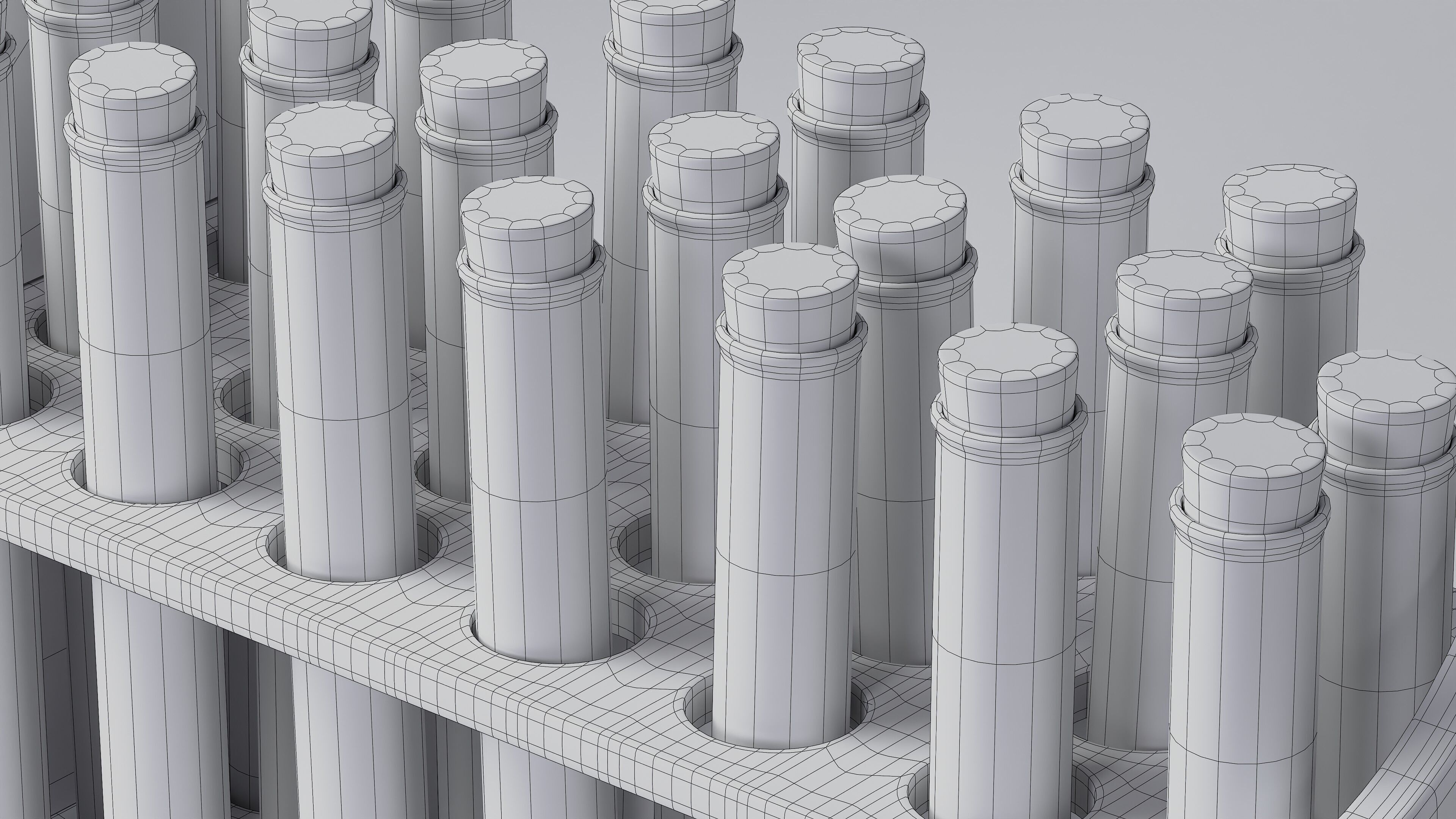 Wooden test tube rack 3D model_21