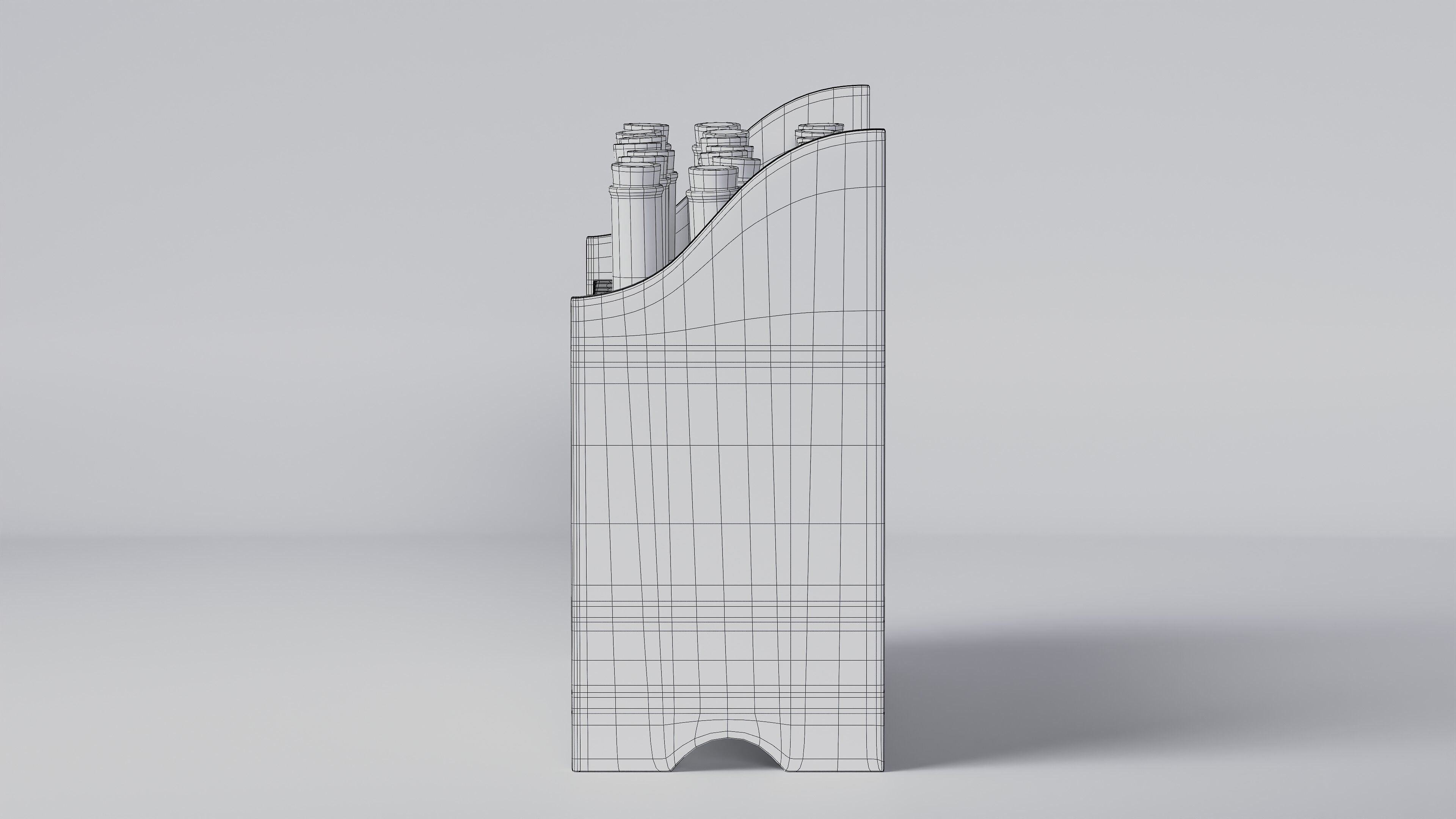 Wooden test tube rack 3D model_16