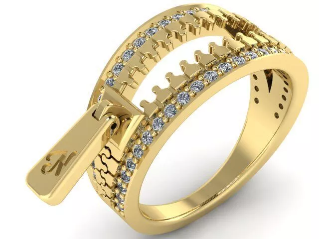 Ring Zipper Jewelry 022 Free 3D print model