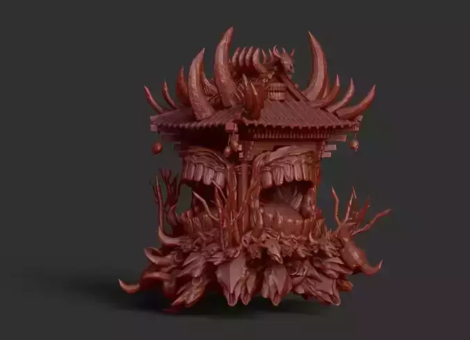 Malevolent Shrine  Jujutsu Kaisen sculpt 3D model Malevolent Shrine  Jujutsu Kaisen sculpt 3D model