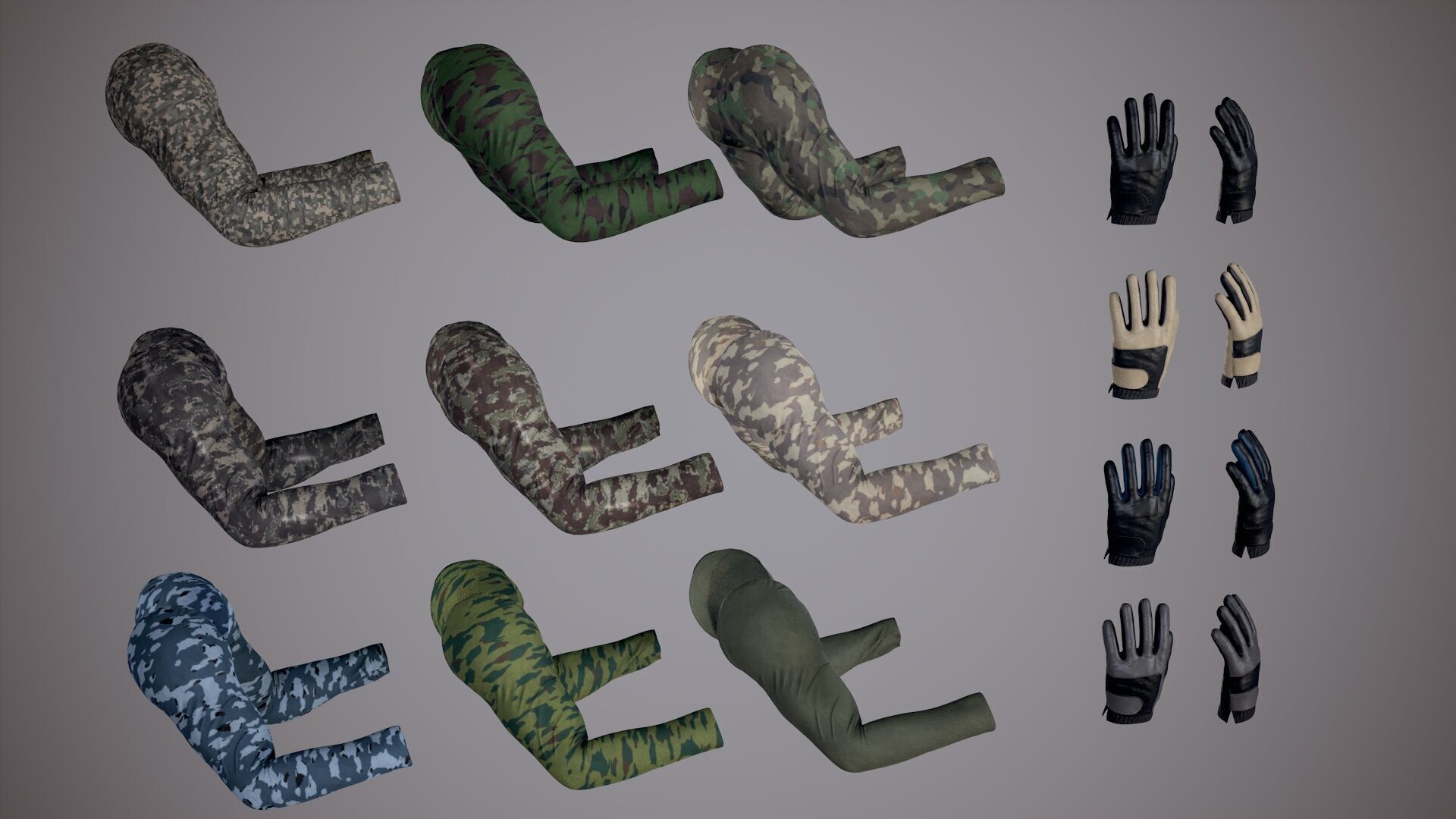 FPS Arms Pack 01b Low-poly 3D model_11