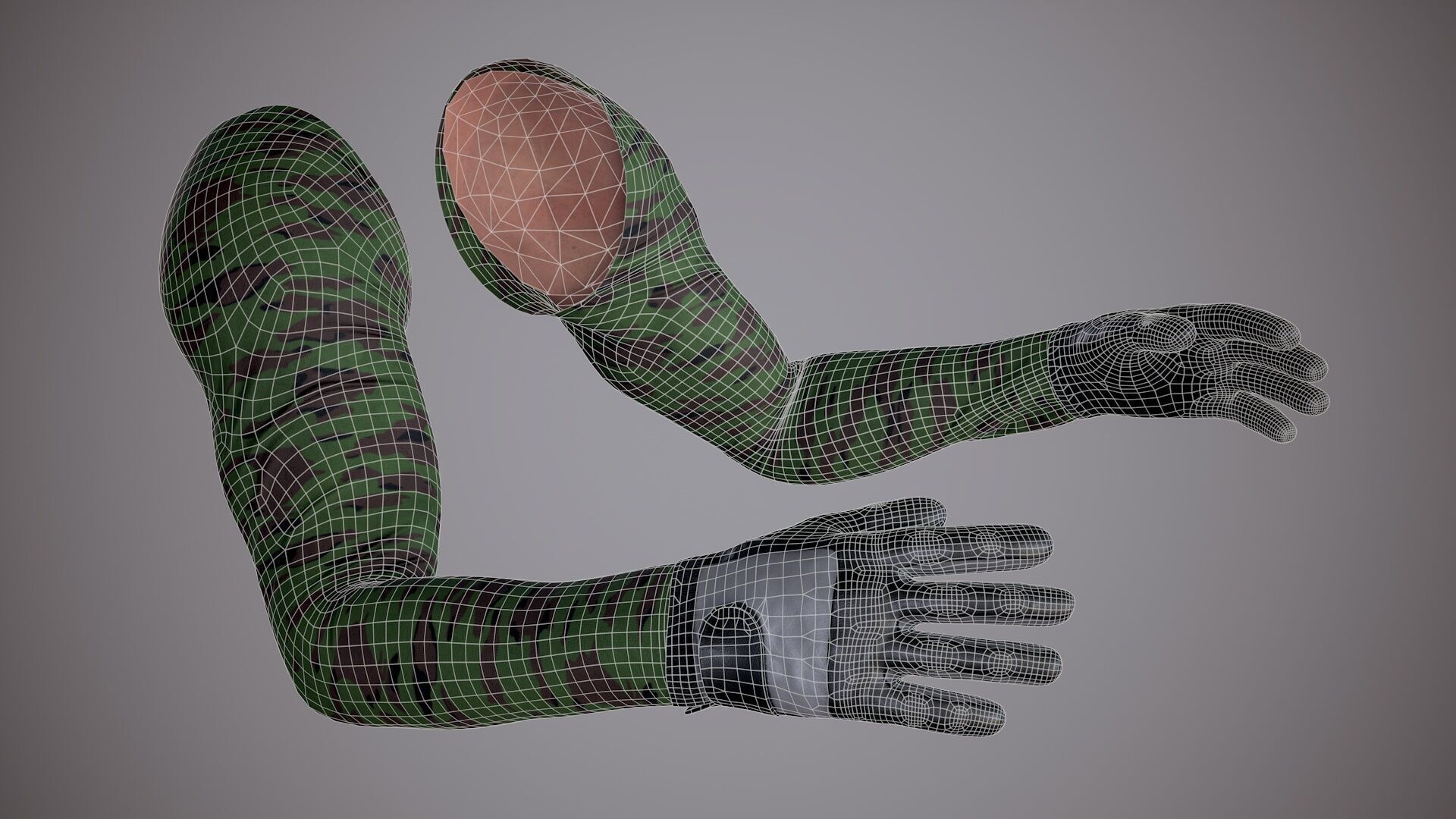 FPS Arms Pack 01b Low-poly 3D model_35